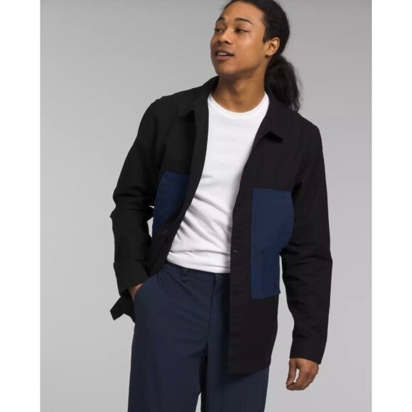 The North Face Field Shacket Pockets Button Front Utility Barn Coat Black XXL - Picture 2 of 10